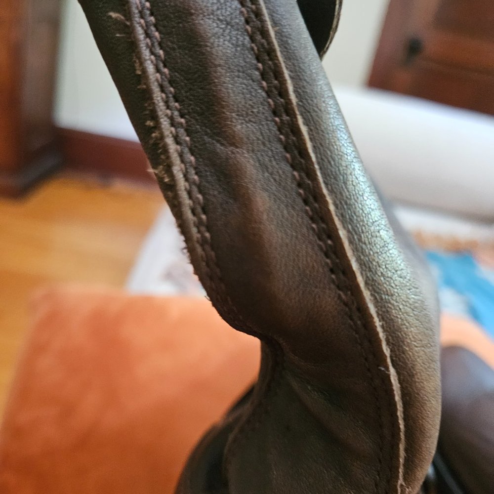 Frye Brown Leather Ankle Harness Boots - Picture 3 of 12